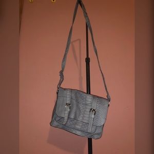 Grey Snakeskin Shoulder Purse